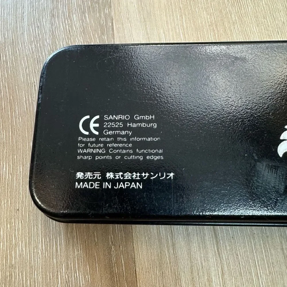 Vintage 1997 Sanrio Planet Patrol Alien Daba Black Pencil Case Tin